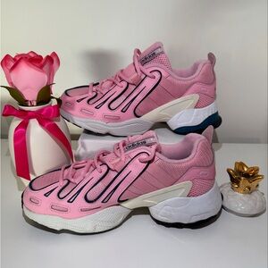 Adidas Pink and Black Athletic Shoes